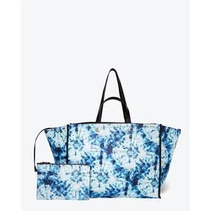NEW JEROME DREYFUSS women's leon bag in tie-dye blue suede